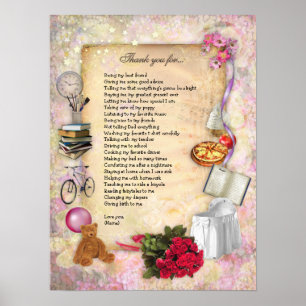 Vielen Dank Mama (anpassbar) Poster