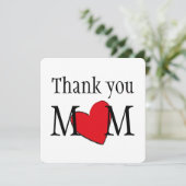 Vielen Dank Mama individuell Dankeskarte (Stehend Vorderseite)