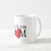 Vielen Dank Mama individuelle Kaffee-Tasse Kaffeetasse (VorderseiteRechts)
