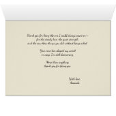 Vielen Dank, Mama individuelle Karte mit Sweet Ver (Innenansicht Horizontal (Unten))