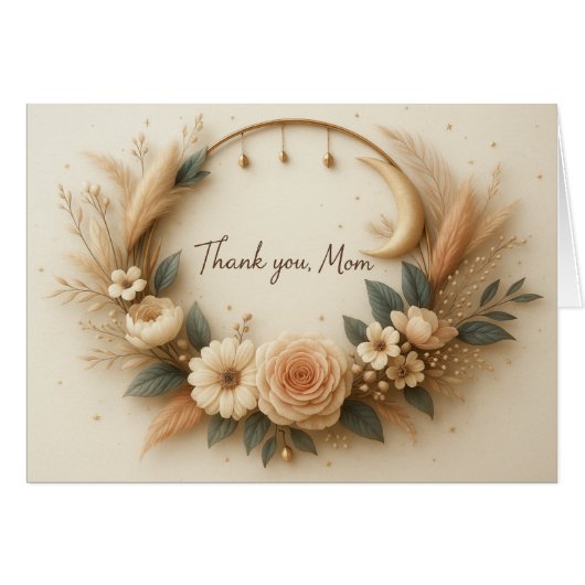 Vielen Dank, Mama individuelle Karte mit Sweet Ver (Vorderseite (Horizontal))