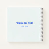 Vielen Dank, Mama mit dem Herz-Blau-Notebook Notizblock (Rückseite)