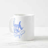 Vielen Dank Mama mit Heart Coffee Tasse (Vorderseite Links)