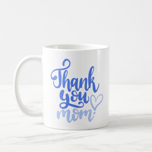 Vielen Dank Mama mit Heart Coffee Tasse (Links)