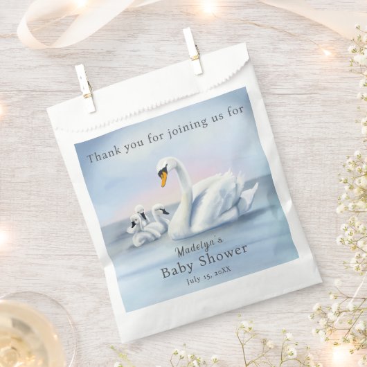 Vielen Dank Mama Swan mit Babies Baby Dusche Geschenktütchen (Ausgeschnitten)