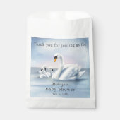 Vielen Dank Mama Swan mit Babies Baby Dusche Geschenktütchen (Vorderseite)