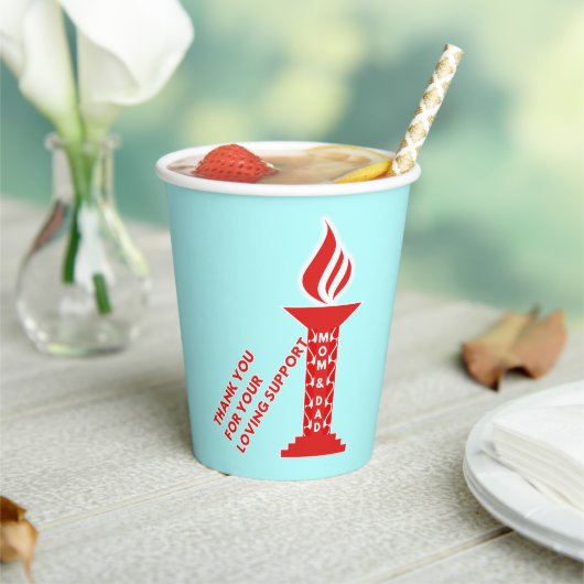 Vielen Dank, Mama und Vater für Ihre liebenswerte  Pappbecher (In Situ)