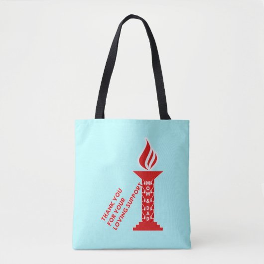 Vielen Dank, Mama und Vater für Ihre liebenswerte  Tasche (Vorderseite)