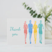 Vielen Dank Marathon Runners Running Sport Dankeskarte (Stehend Vorderseite)