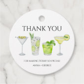 Vielen Dank Margarita Cocktail Bridal Couples Dusc Geschenkanhänger (Vorderseite)