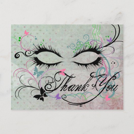 Vielen Dank Masquerade Postcard Postkarte (Vorderseite)