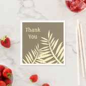 Vielen Dank Meal Leaf Silhouette Wertschätzung Serviette (Beispiel)