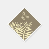 Vielen Dank Meal Leaf Silhouette Wertschätzung Serviette (Ecke)