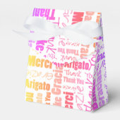 Vielen Dank! Mehrsprachige Word Collage Rainbow Co Geschenkschachtel (Vorderseite)