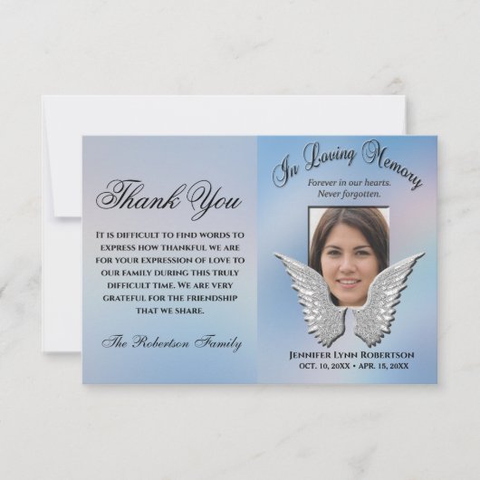 Vielen Dank Memorial Foto Keepake (Vorderseite)