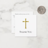 Vielen Dank Memorial Gold Cross Beerdigung Compact Mitteilungskarte (Vorderseite/Rückseite Beispiel)