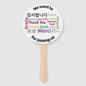 Vielen Dank Merci Danke Obrigado Fächer (Vorderseite)