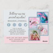 Vielen Dank Mermaid Moon & Stars Mystical 4-Foto Postkarte (Rückseite)