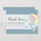 Vielen Dank Mermaid Moon & Stars Mystical Boutique Postkarte (Vorne/Hinten)