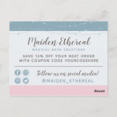 Vielen Dank Mermaid Moon & Stars Mystical Boutique Postkarte (Rückseite)