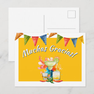 Vielen Dank Mexikanisches Fiesta Dankeschön Postkarte