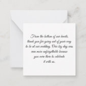 Vielen Dank, minimale 4 Fotos Collage Hochzeit Mitteilungskarte (Rückseite)