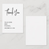 Vielen Dank Minimalistisch einfache Hochzeit Minim Mitteilungskarte (Vorne/Hinten)