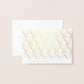 Vielen Dank Minimalistisch Farmhouse Hen Logo Luxu Folienkarte (Rückseite mit Umschlag)