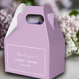 Vielen Dank Minimalistisch Hochzeit | Lilac Lila Geschenkschachtel