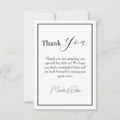 Vielen Dank - Minimalistisch, kursiv, Hochzeit Dankeskarte (Vorderseite)