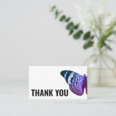 Vielen Dank minimalistischer Schmetterling moderne Visitenkarte (Stehend Vorderseite)