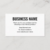 Vielen Dank minimalistischer Schmetterling moderne Visitenkarte (Rückseite)