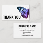 Vielen Dank minimalistischer Schmetterling moderne Visitenkarte (Vorne/Hinten)