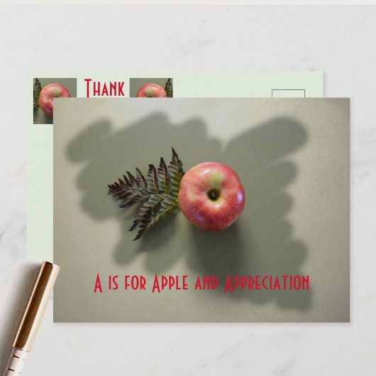 Vielen Dank mit Apple Postkarte