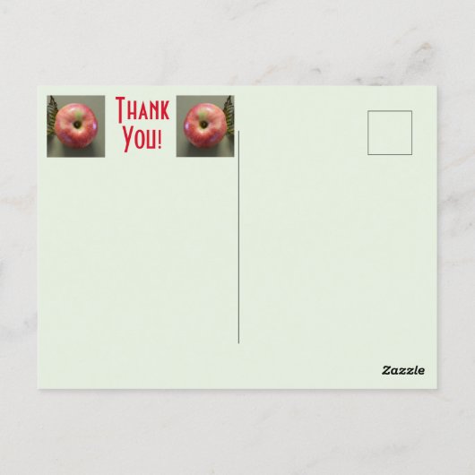 Vielen Dank mit Apple Postkarte (Rückseite)