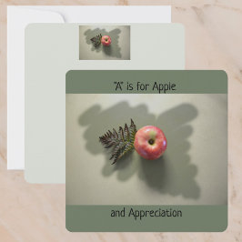 Vielen Dank mit einer Blankoflache von Apple Green Karte