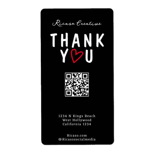 Vielen Dank mit Liebe Herz und QR Code (Vorne)