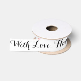 Vielen Dank mit Liebe personalisieren Satinband
