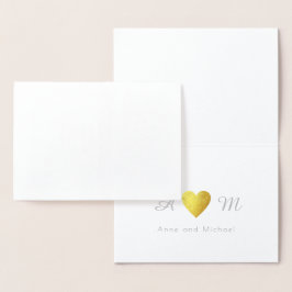 Vielen Dank mit Monogramm Folienkarte