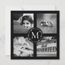Vielen Dank, Mit Monogramm Hochzeitfotocollage