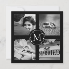 Vielen Dank, Mit Monogramm Hochzeitfotocollage Einladung