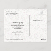 Vielen Dank mit Pink und Orange Blume Postkarte (Rückseite)