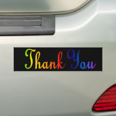 Vielen Dank mit Rainbow Colors Autoaufkleber (Auf Auto)