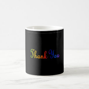 Vielen Dank mit Rainbow Colors Coffee Tasse
