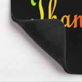 Vielen Dank mit Rainbow Colors Mousepad (Ecke)