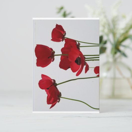 Vielen Dank mit roten Pappi Dankeskarte (Stehend Vorderseite)