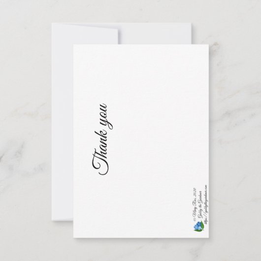 Vielen Dank mit roten Pappi Dankeskarte (Rückseite)