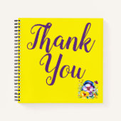 Vielen Dank mit Stiefmütterchen, Lila & gelb | Notizblock (Vorderseite)