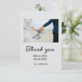 Vielen Dank, moderne einfache Hochzeitsnahrung Dankeskarte (Stehend Vorderseite)