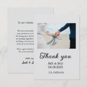 Vielen Dank, moderne einfache Hochzeitsnahrung Dankeskarte (Vorne/Hinten)